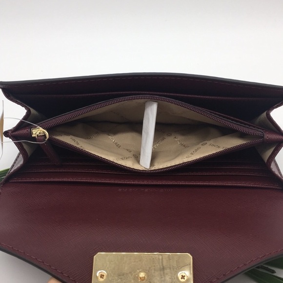 Michael Kors KINSLEY LG Carryall Leather Merlot - Picture 5 of 8